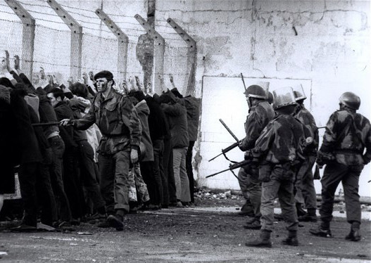 One of the images to emerge from Bloody Sunday.